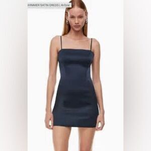 Sunday Best Midnight Blue Shimmer Satin Mini Dress Size 12